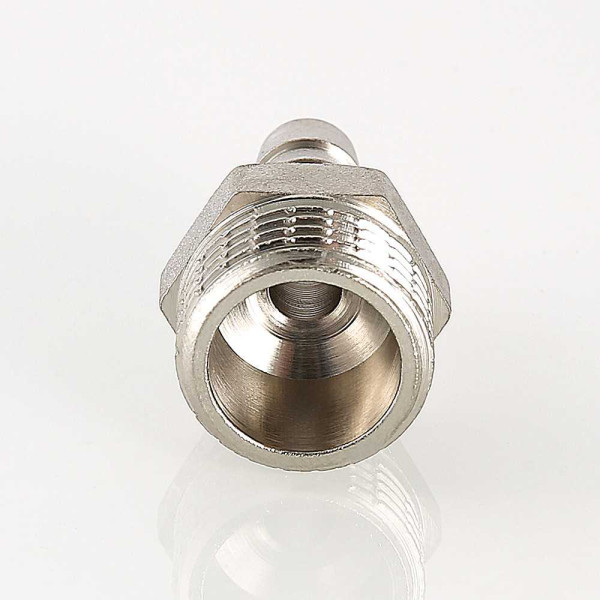 Штуцер 10*1/2"Н Valtec (никель) (VTr.650.N.0410) Штуцер 10*1/2"Н Valtec (никель) (VTr.650.N.0410)