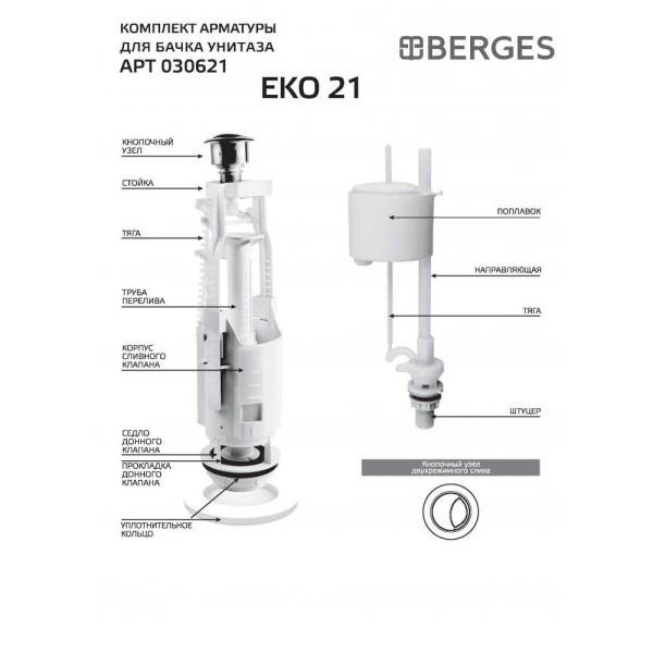 Комплект арматуры Berges Eko 21 (030621)