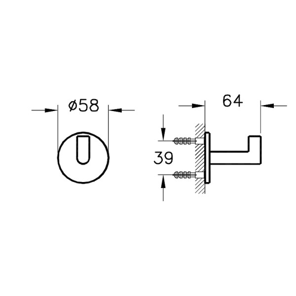 Крючок для халатов Vitra Origin хром (A44884)