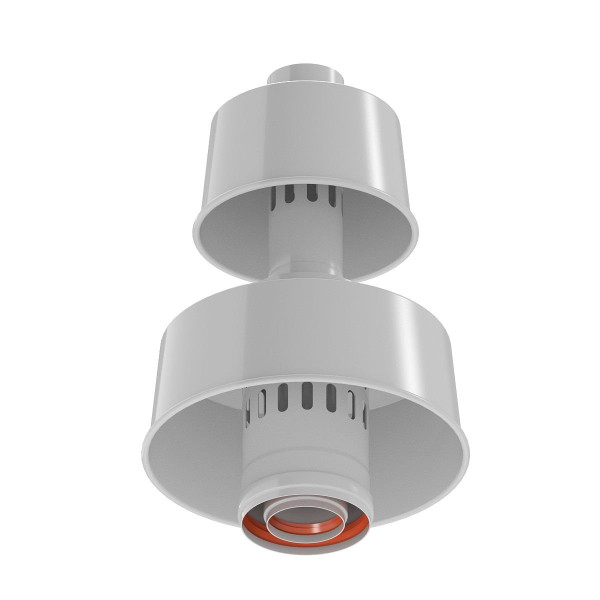 Оголовок Okseler с ветрозащитой D60/100 белый (oks00087)