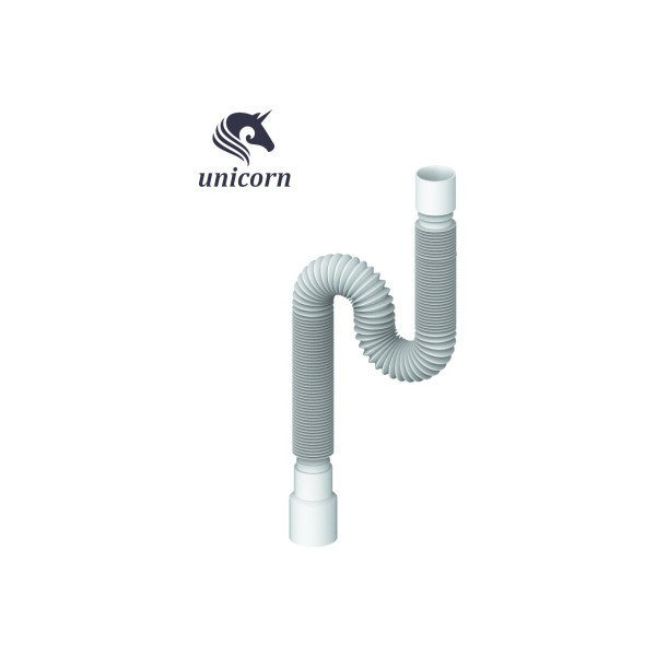 Труба гофрированная 40x40/50 1500 мм Unicorn D150