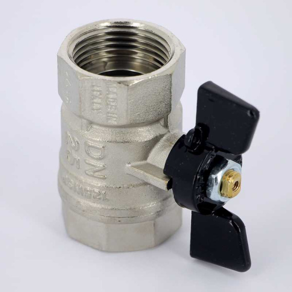 Кран Bugatti 1" ВВ шаровый Arizona 602 (черная бабочка) (06020054)