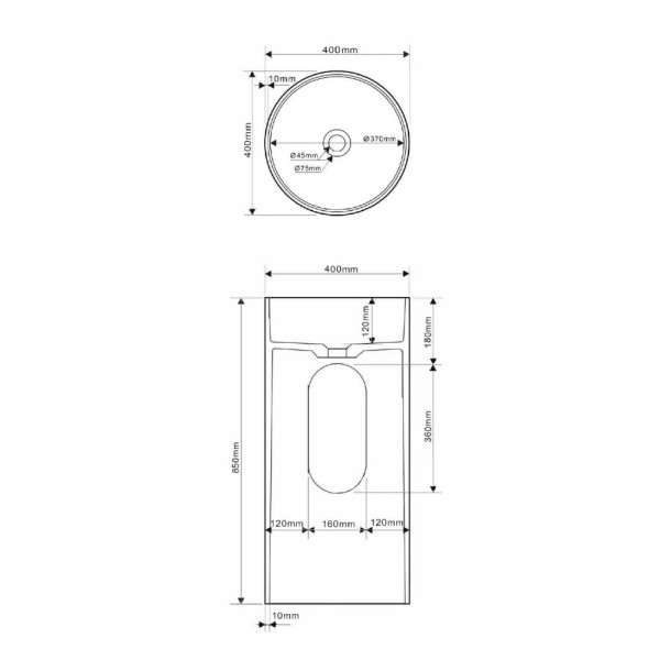 Раковина напольная Stein (белый матовый) Раковина напольная Stein (белый матовый)