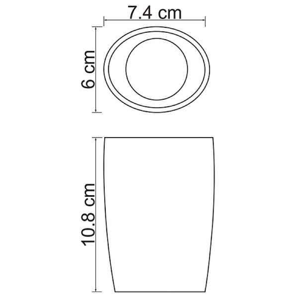 Стакан для зубныx щеток WasserKRAFT Dinkel белый (K-4628)