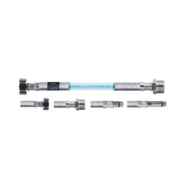 Подводка гибкая для воды 300 мм 1/2" ВВ Monoflex PEX-Technology (нерж. сталь) (Н01517)