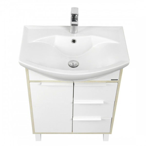 Тумба напольная Aquaton Рико 594x720x309 белый, ясень фабрик (1.A213.3.01R.IB9.0)