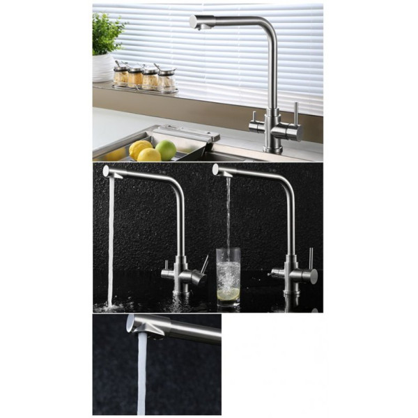 Смеситель для кухни Belbagno сатин (BB-LAM15-IN) Смеситель для кухни Belbagno сатин (BB-LAM15-IN)