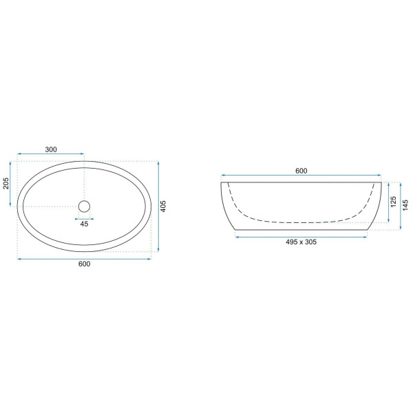 Раковина накладная Rea Meryl 60x40,5 чёрный/золото (REA-U8811) Раковина накладная Rea Meryl 60x40,5 чёрный/золото (REA-U8811)