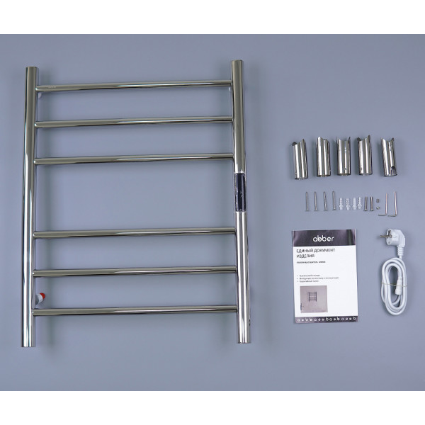 Полотенцесушитель электрический Abber Standard 500x630 хром (AH4606) Полотенцесушитель электрический Abber Standard 500x630 хром (AH4606)