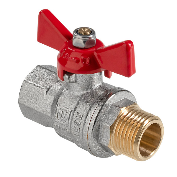 Кран 1/2" ВН шаровый Valtec ГОСТ (красная бабочка) VT.418.N.04 Кран 1/2" ВН шаровый Valtec ГОСТ (красная бабочка) VT.418.N.04