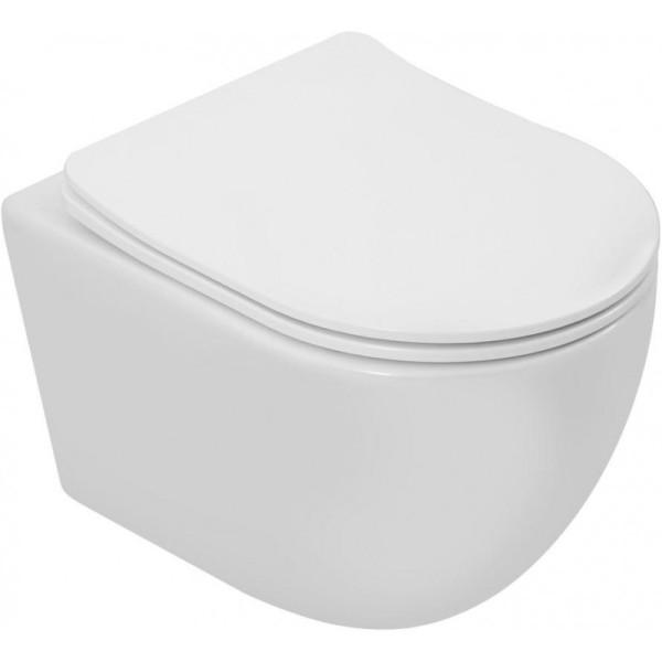 Унитаз подвесной Aquanet Cetus 3.0 W SHORT T с сиденьем с soft-close белый (348005)
