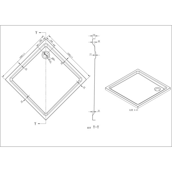 Душевой поддон Loranto 100x100x50 белый (CS-15056-10) Душевой поддон Loranto 100x100x50 белый (CS-15056-10)