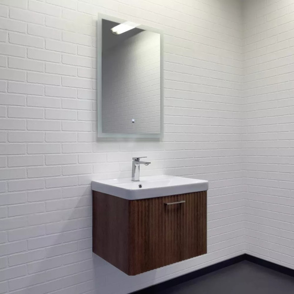 Тумба подвесная с раковиной Comforty Ангара 600x30x460 дуб темно-коричневый (00-00021035)