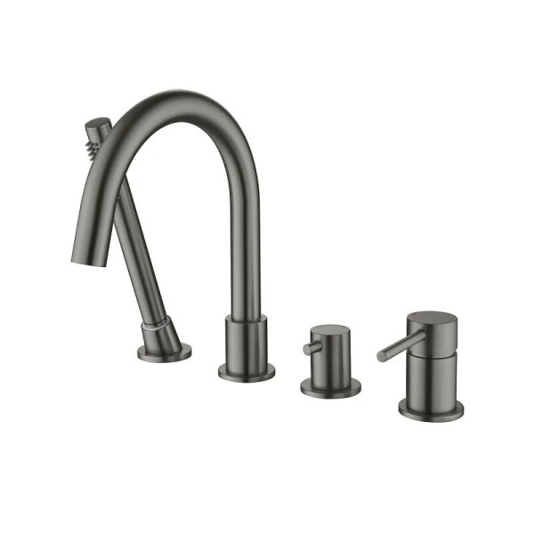 Смеситель на борт ванны Aquatek Европа на 4 отв. шлифованный черный хром (AQ1348BGM) Смеситель на борт ванны Aquatek Европа на 4 отв. шлифованный черный хром (AQ1348BGM)