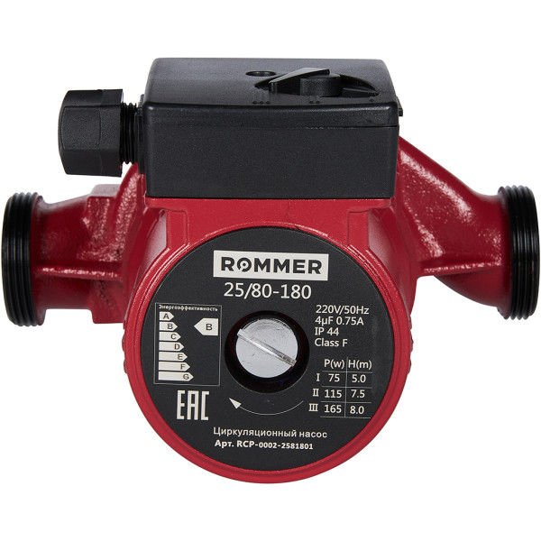 Насос циркуляционный ROMMER 25/80-180 Насос циркуляционный ROMMER 25/80-180