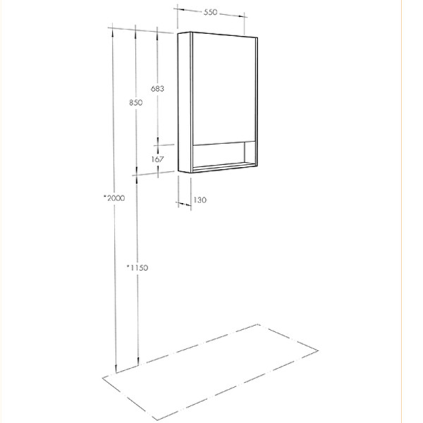 Шкаф зеркальный Aquaton Сканди 55 Белый (1A252102SD010)
