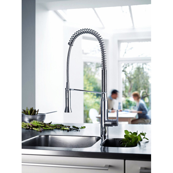 Смеситель для кухни Grohe K7 с выдвижным изливом хром (32950000) Смеситель для кухни Grohe K7 с выдвижным изливом хром (32950000)