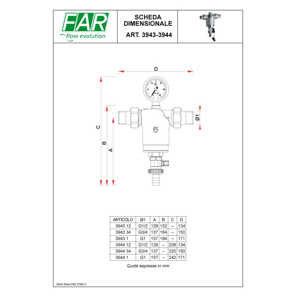 Фильтр механической очистки FAR FA 3944 12100 муфтовый (НР/НР), латунь, с манометром Фильтр механической очистки FAR FA 3944 12100 муфтовый (НР/НР), латунь, с манометром
