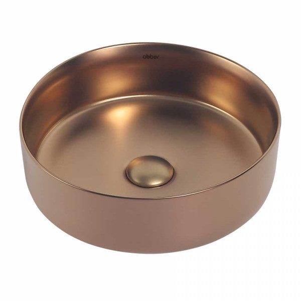 Раковина накладная Abber Bequem розовое золото матовое (AC2108MRG)