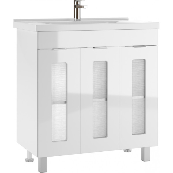 Тумба напольная Миранда 80 Кристалл без ящика Айсберг Домино (DA1803T) Тумба напольная Миранда 80 Кристалл без ящика Айсберг Домино (DA1803T)