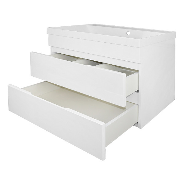 Тумба подвесная Azario с раковиной Эстима 70/2 с раковиной Астория 70 (CS00094583)