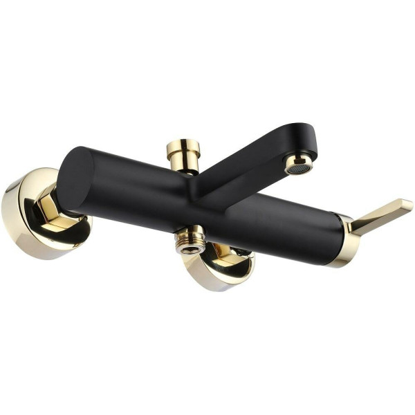 Смеситель для ванны и душа REA Polo Black mat/Gold (REA-B9979) Смеситель для ванны и душа REA Polo Black mat/Gold (REA-B9979)