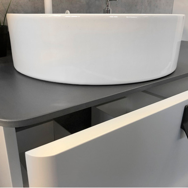 Тумба подвесная Comforty Сорренто 900x520x880 Сетло серый/черный (00-00013520)