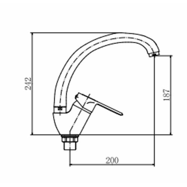 Смеситель для кухни Fashun хром (A4104-2)