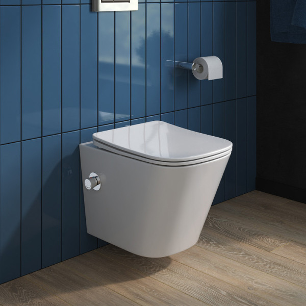 Унитаз подвесной BelBagno Due безободковый с функцией биде и смесителем (BB3103CHR-BS/SC) Унитаз подвесной BelBagno Due безободковый с функцией биде и смесителем (BB3103CHR-BS/SC)