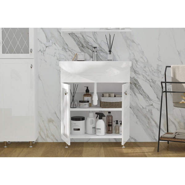 Тумба напольная Volna Milena 660x800 белая (tnMILENA70.2D-01) Тумба напольная Volna Milena 660x800 белая (tnMILENA70.2D-01)