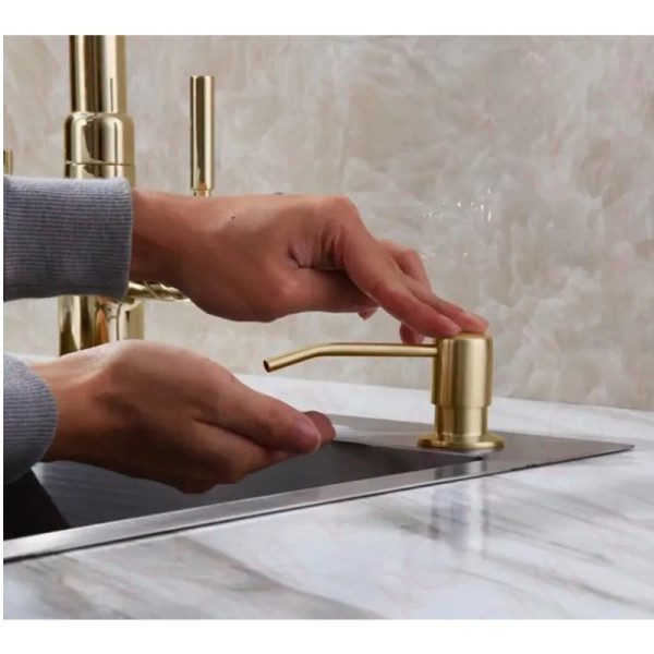 Дозатор моющего средства для мойки Rea Gold золото (BAT-0800)