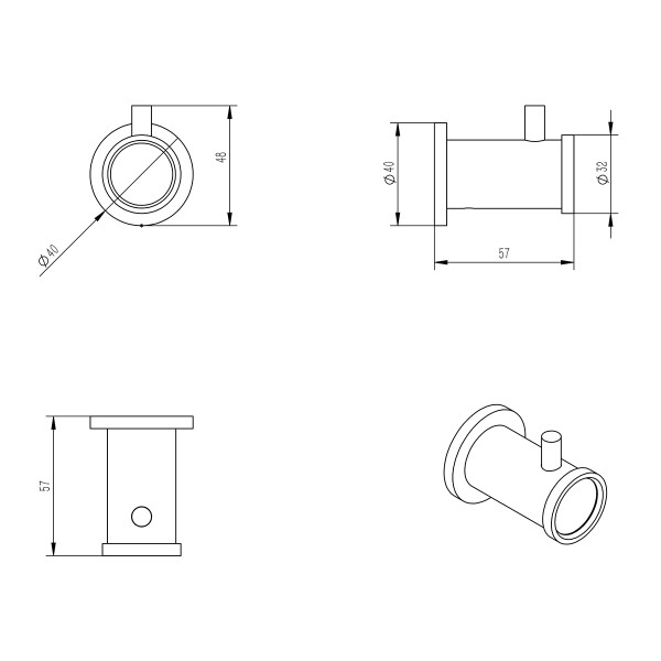 Крючок Lemark ZENITH золотой (LMA-1611S-BRRG)