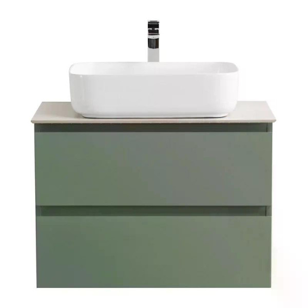 Тумба подвесная Cezares Kraft 700x455x500 с фрезерованными ручками по всей длине фасада с двумя выкатными ящиками еловый матовый (KRAFT-700-2C-SO-VO)