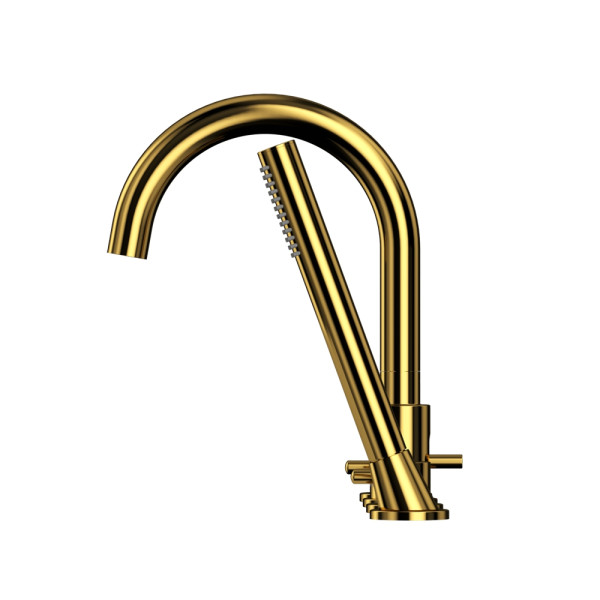 Смеситель на борт ванны на 4 отверстия Whitecross Y золото (Y1232GL) Смеситель на борт ванны на 4 отверстия Whitecross Y золото (Y1232GL)