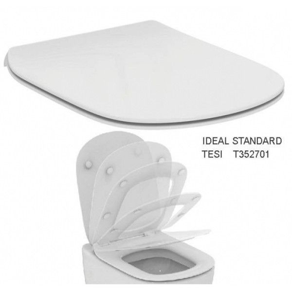 Сиденье для унитаза Ideal Standard Tesi c soft-close (T352701) Сиденье для унитаза Ideal Standard Tesi c soft-close (T352701)