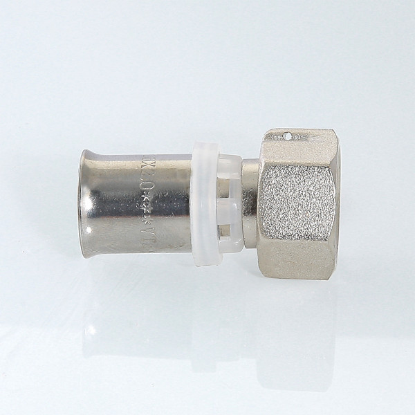 Соединение прямое 20*3/4" с накидной гайкой Valtec (пресс, никель) (VTm.222.N.002005) Соединение прямое 20*3/4" с накидной гайкой Valtec (пресс, никель) (VTm.222.N.002005)