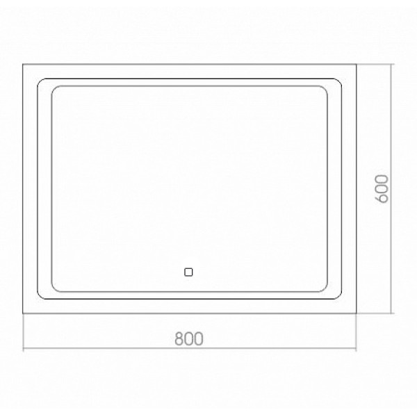 Зеркало с подсветкой Silver Mirrors Фортуна 800х600 Сенсорный выключатель (ФР-00000947)