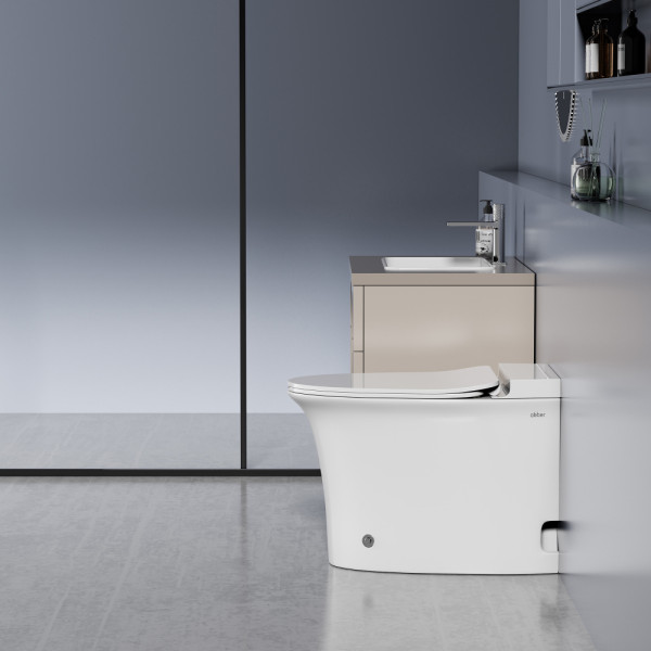Унитаз напольный Abber Bequem с импульсным смывом белый (AC1125P)