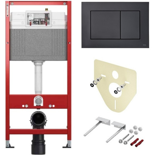 Инсталляция для унитаза Tece TECEbase с клавишей смыва черная матовая (9400414)