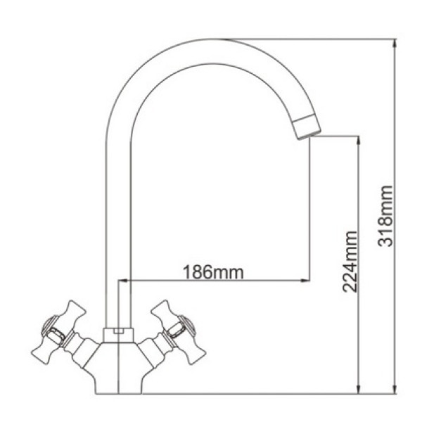 Смеситель для кухни Ledeme (L4311-2)