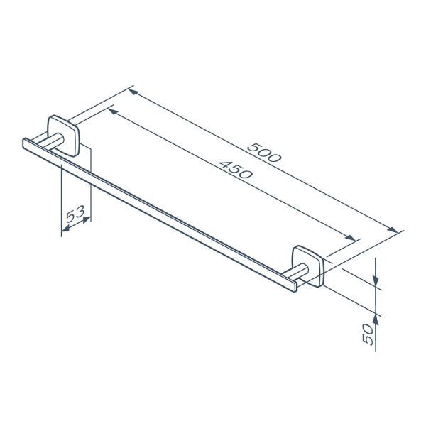 Вешалка для полотенец, 50 см AM.PM Gem (A90346422)