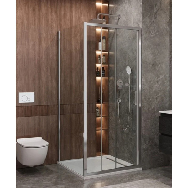 Душевой уголок Cezares Molveno 90x90x195 стекло прозрачное, профиль хром (MOLVENO-AF-31-90-C-CR-IV) Душевой уголок Cezares Molveno 90x90x195 стекло прозрачное, профиль хром (MOLVENO-AF-31-90-C-CR-IV)