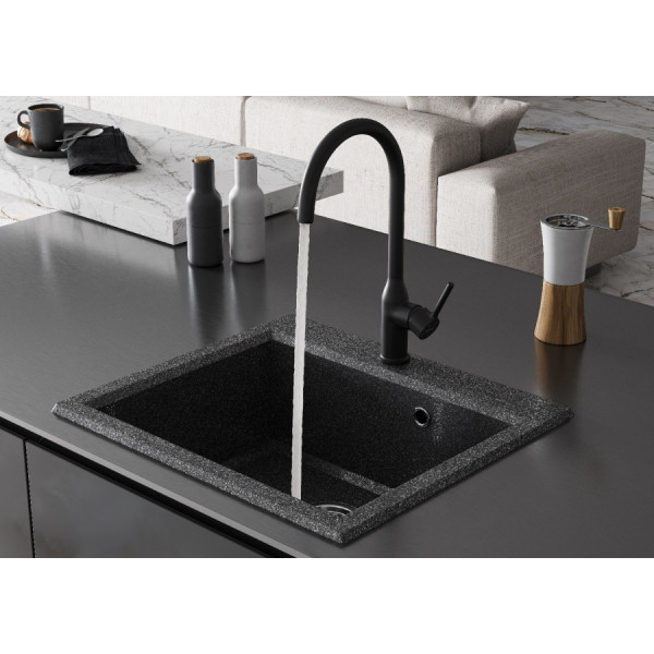 Смеситель для кухни Santek Себа с переключателем на фильтр черный (WH5A43020N001) Смеситель для кухни Santek Себа с переключателем на фильтр черный (WH5A43020N001)