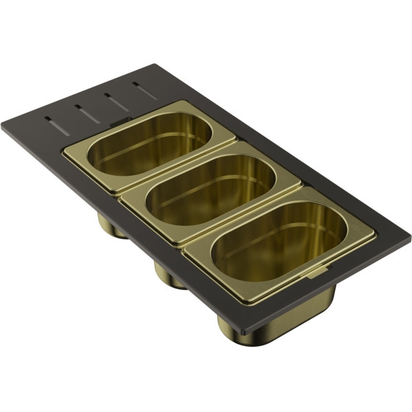 Контейнер Omoikiri DC-02-3-LG 433х220х6 светлое золото (4999080)