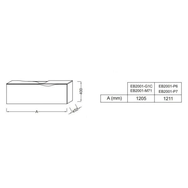 Тумба подвесная Jacob Delafon Stillness 121,1 дуб (EB2001-P6)