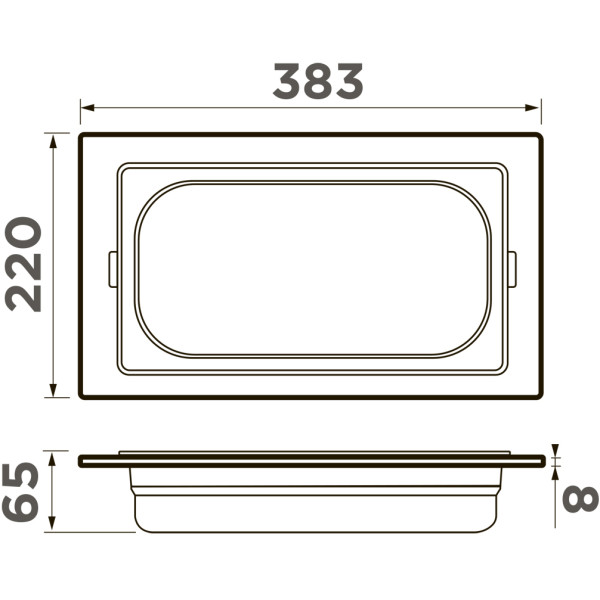 Контейнер Omoikiri DC-05-1-LG 383х220х65 светлое золото (4999092) Контейнер Omoikiri DC-05-1-LG 383х220х65 светлое золото (4999092)