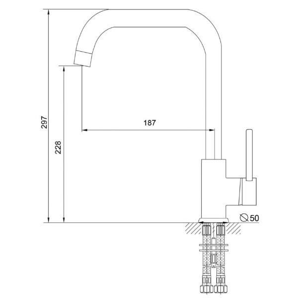 Смеситель для кухни Melodia Ostessa (MDV 35115)
