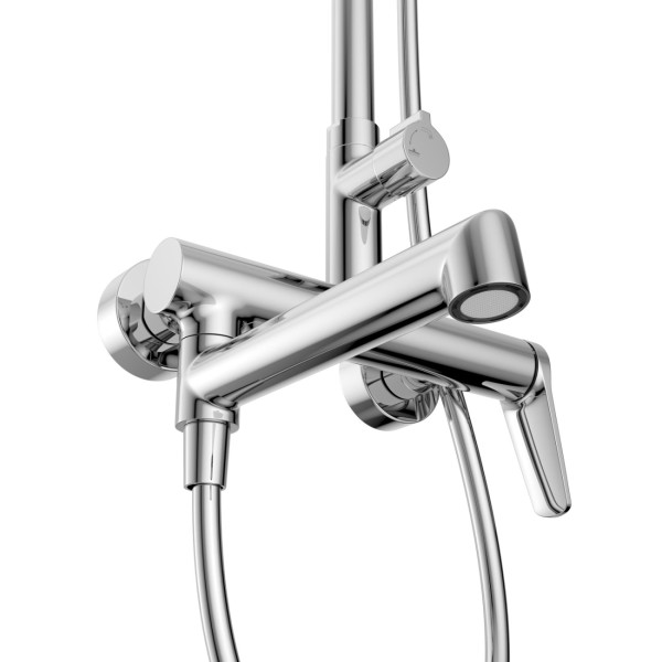 Душевая система со смесителем и изливом BelBagno (UNIQUE-VSCM-CRM)