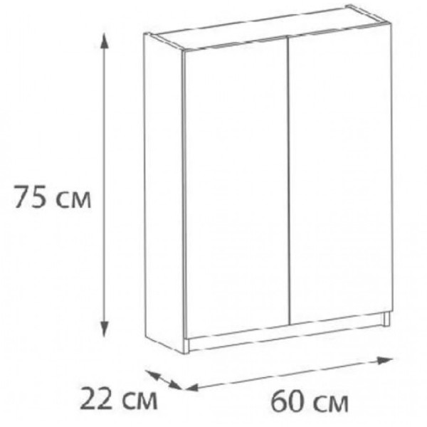 Шкаф подвесной Aquaton Лайн 600x220x800 белый глянец (1.A192.8.03L.F01.0) Шкаф подвесной Aquaton Лайн 600x220x800 белый глянец (1.A192.8.03L.F01.0)