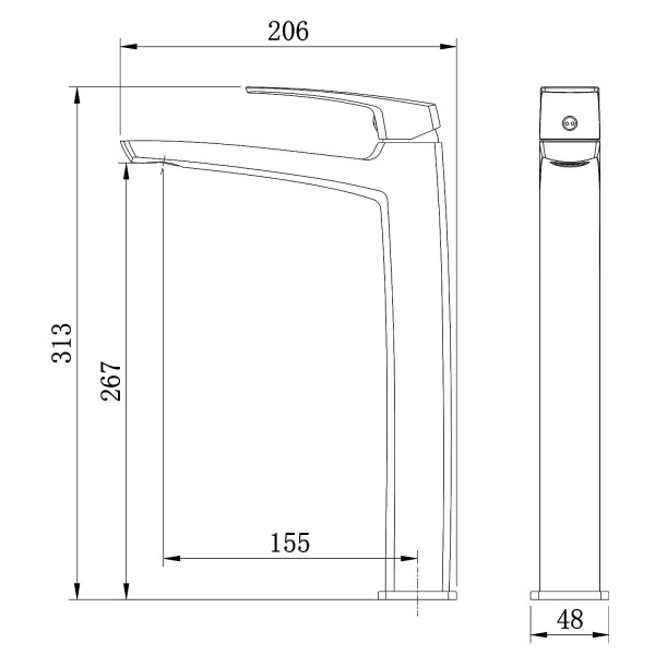 Смеситель для раковины-чаши Azario Conda высокий графит (AZ-K9011GR) Смеситель для раковины-чаши Azario Conda высокий графит (AZ-K9011GR)